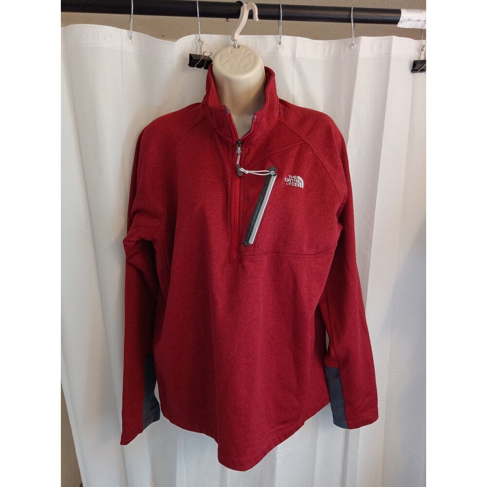 The North Face men's quarter-zip soft-shell pullover red Sz L